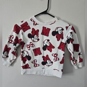 Disney Minnie Mouse Red and White Pullover